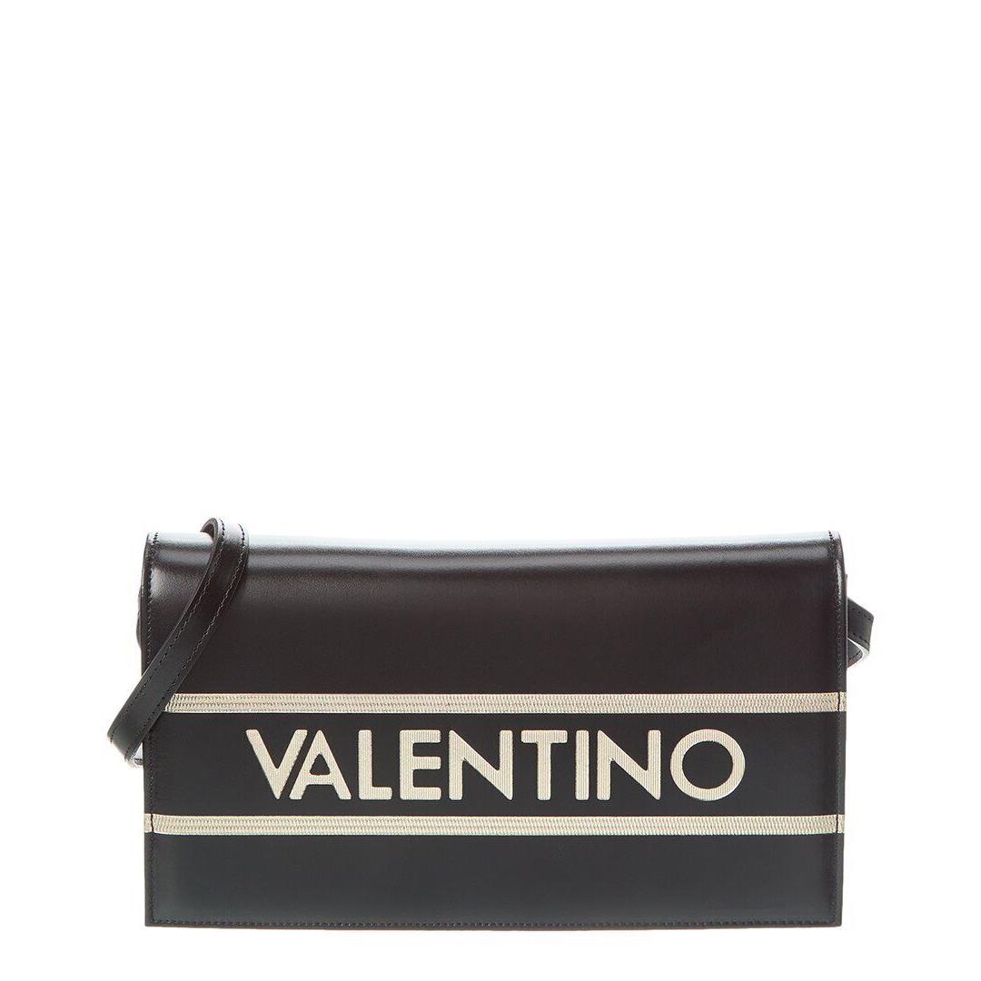 Valentino By Mario Valentino Lena Lavoro Leather Shoulder Bag Women`s Black