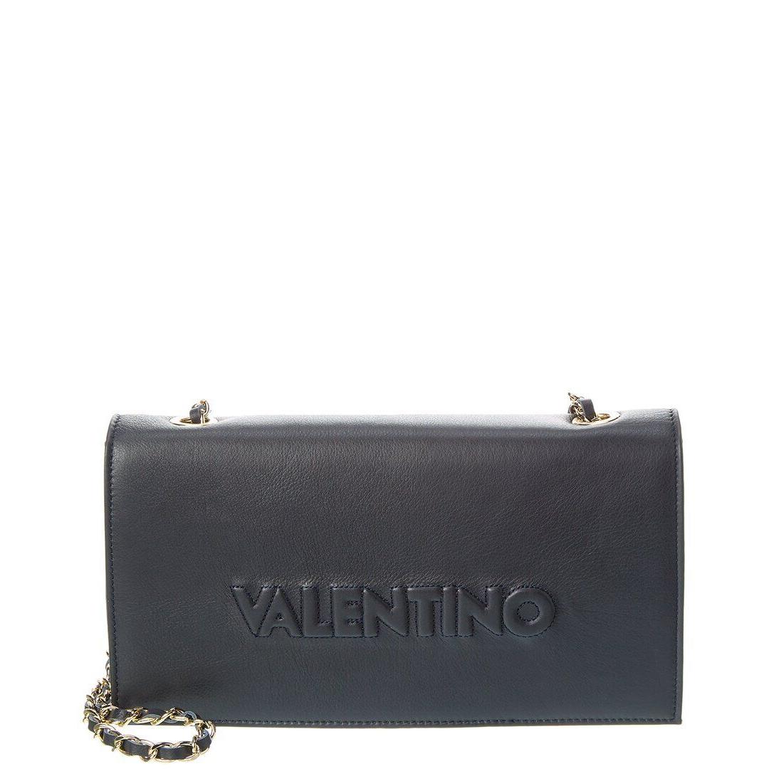 Valentino By Mario Valentino Lena Embossed Leather Crossbody Women`s Blue - Exterior: Blue