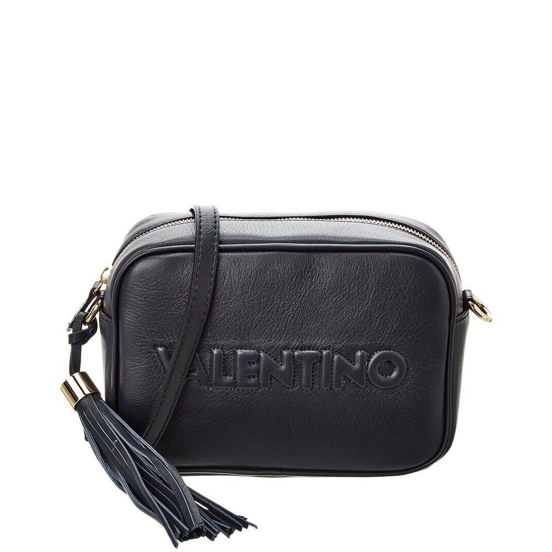 Valentino By Mario Valentino Mia Embossed Leather Crossbody Women`s Blue