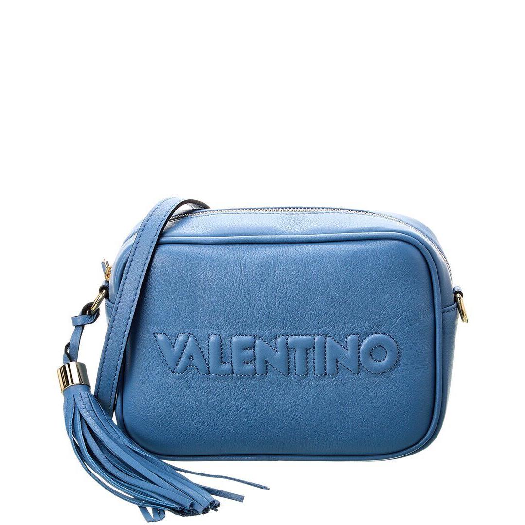 Valentino By Mario Valentino Mia Embossed Leather Crossbody Women`s Blue