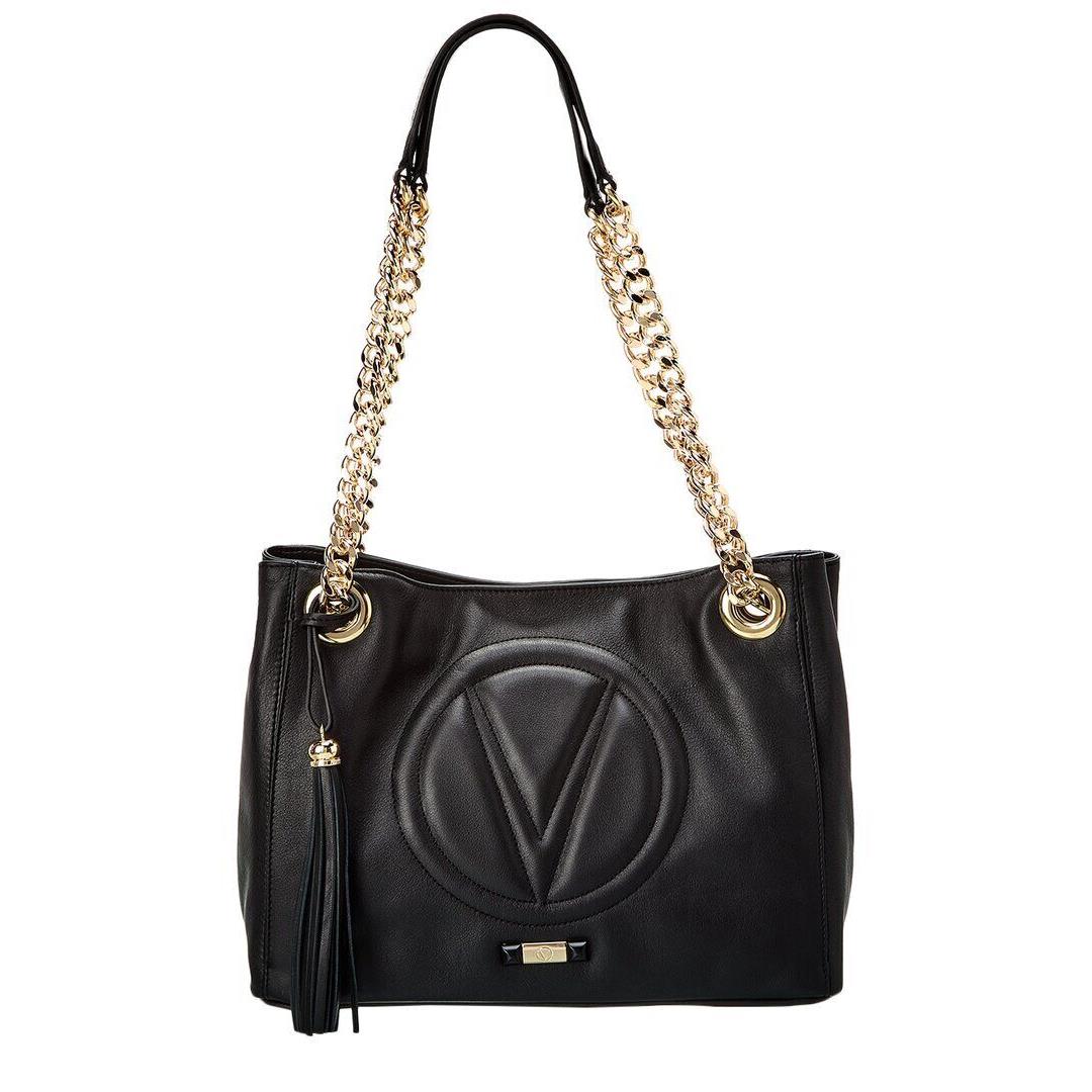 Valentino By Mario Valentino Diana Signature Leather Shoulder Bag Women`s Black - Exterior: Black