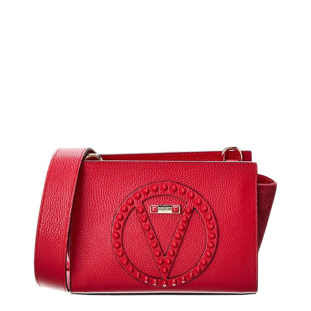 Valentino By Mario Valentino Kiki Rock Leather Shoulder Bag Women`s Red