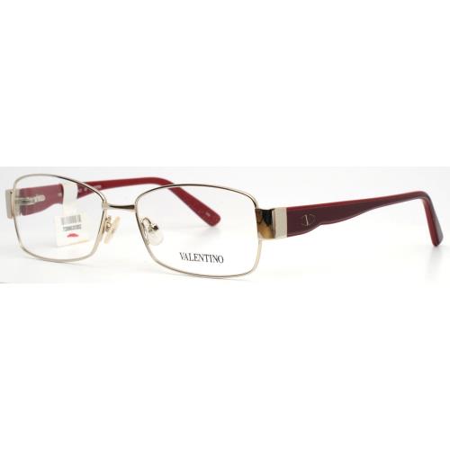 Valentino V2101 720 Light Gold Rouge Noir Womens Eyeglasses 52-15-135 B:32