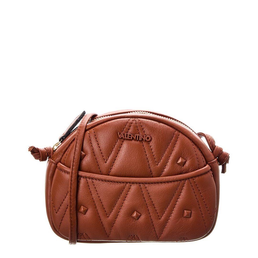 Valentino By Mario Valentino Moony Diamond Leather Crossbody Women`s Brown