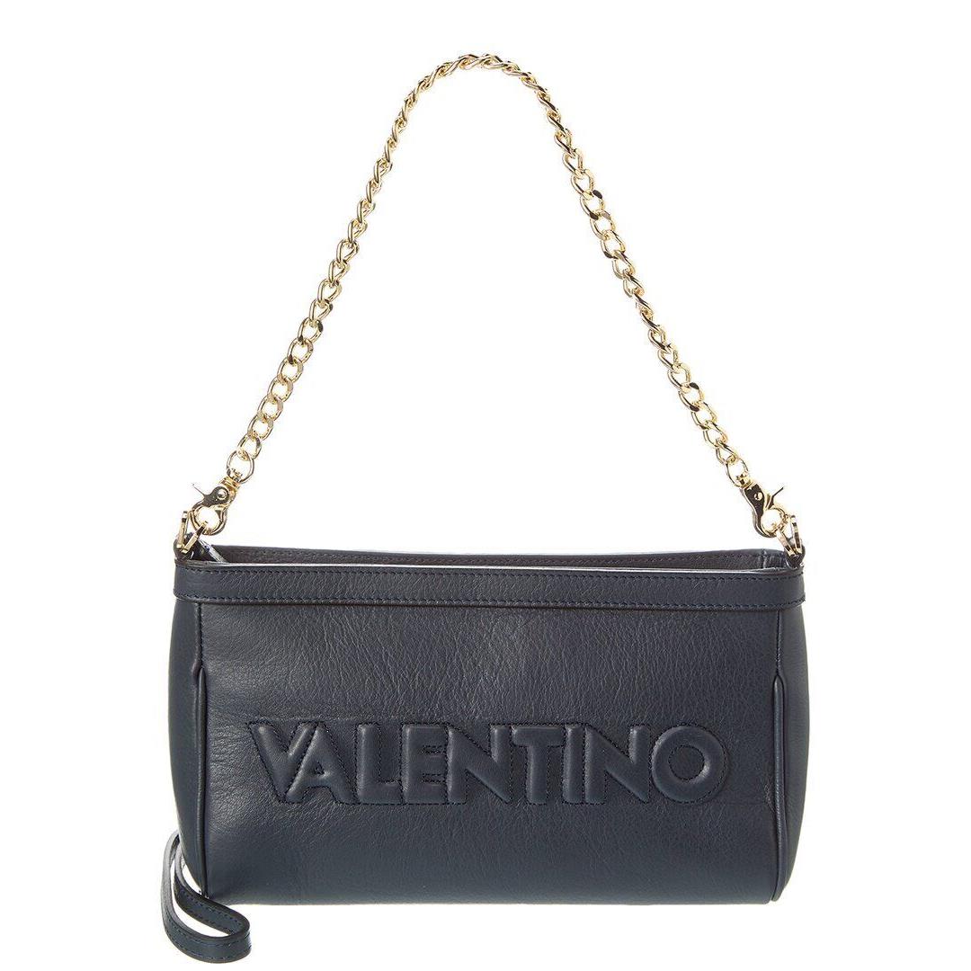 Valentino By Mario Valentino Celia Embossed Leather Shoulder Bag Women`s Blue