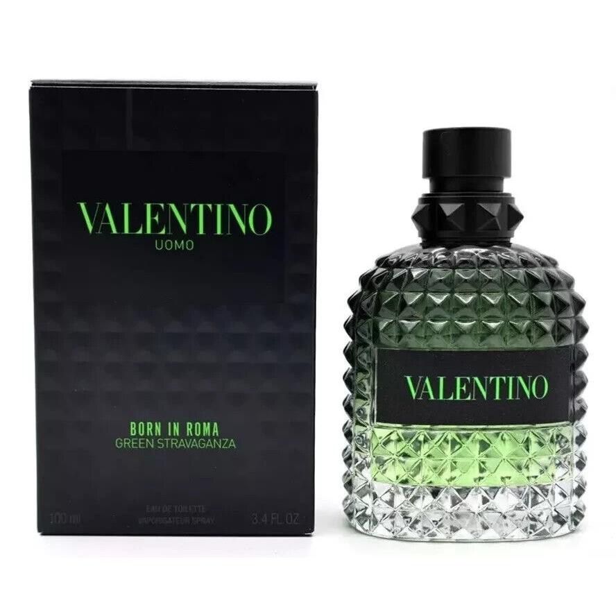 Valentino Born In Roma Green Stravaganza Men 3.4 oz 100 ml Edt Spray