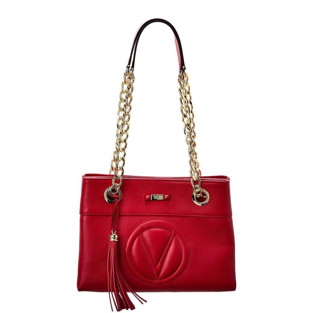 Valentino By Mario Valentino Kali Signature Leather Shoulder Bag Women`s Red