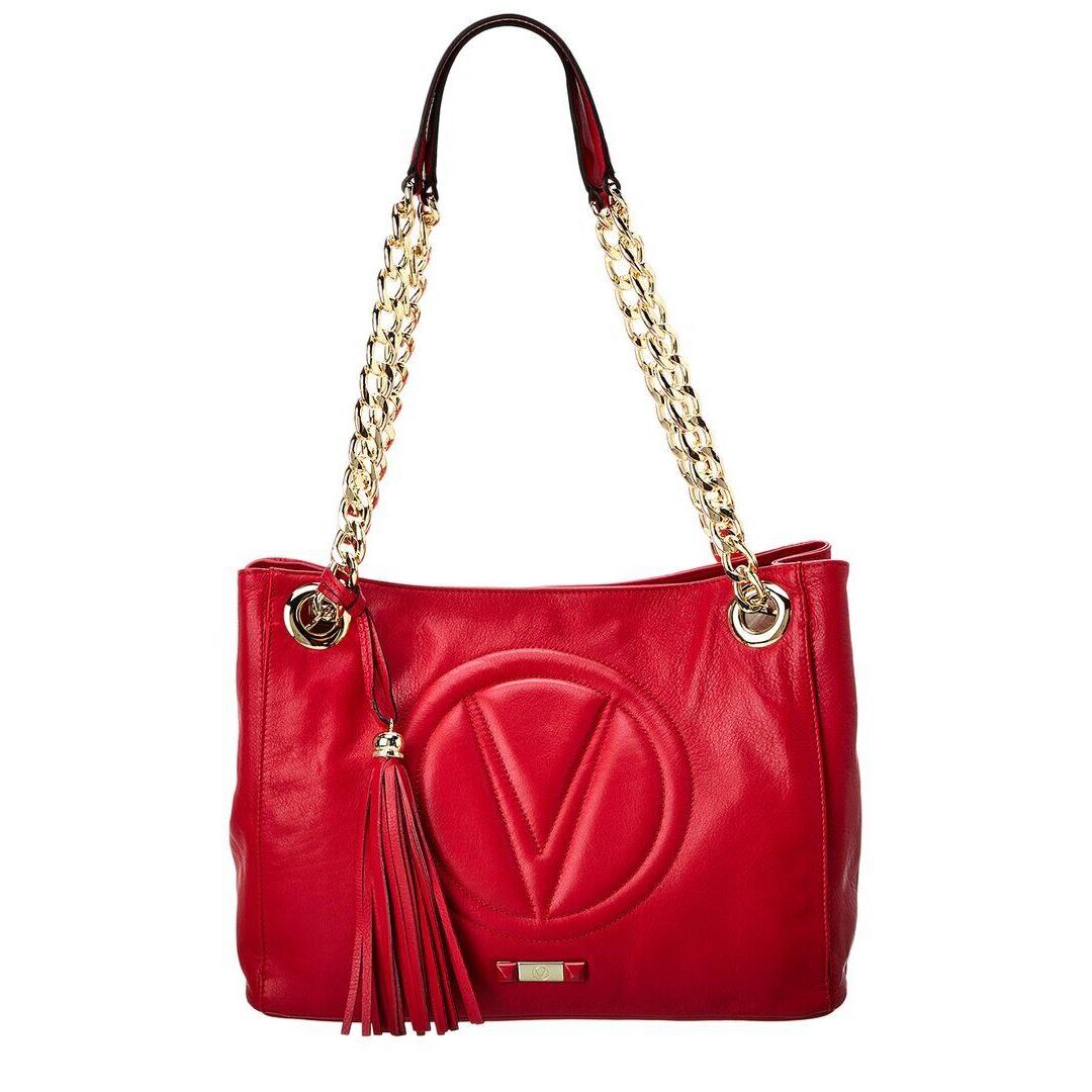 Valentino By Mario Valentino Luisa Signature Leather Shoulder Bag Women`s Red