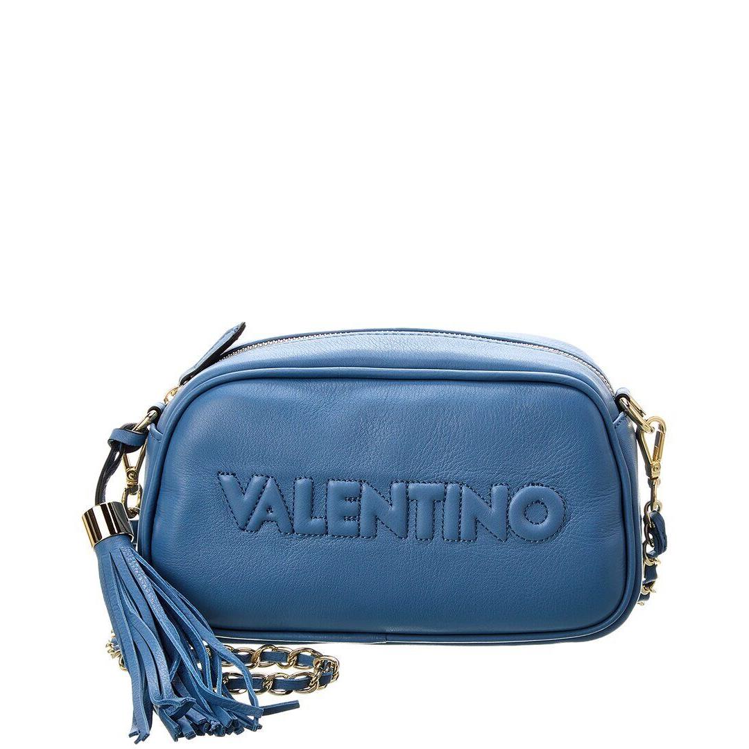 Valentino By Mario Valentino Bella Embossed Leather Crossbody Women`s Blue