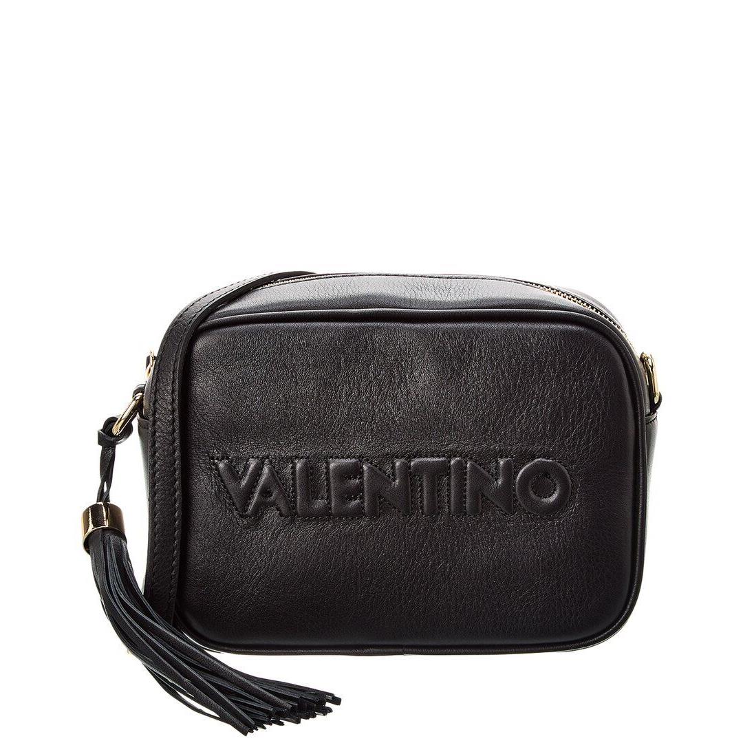 Valentino By Mario Valentino Mia Embossed Leather Crossbody Women`s Black