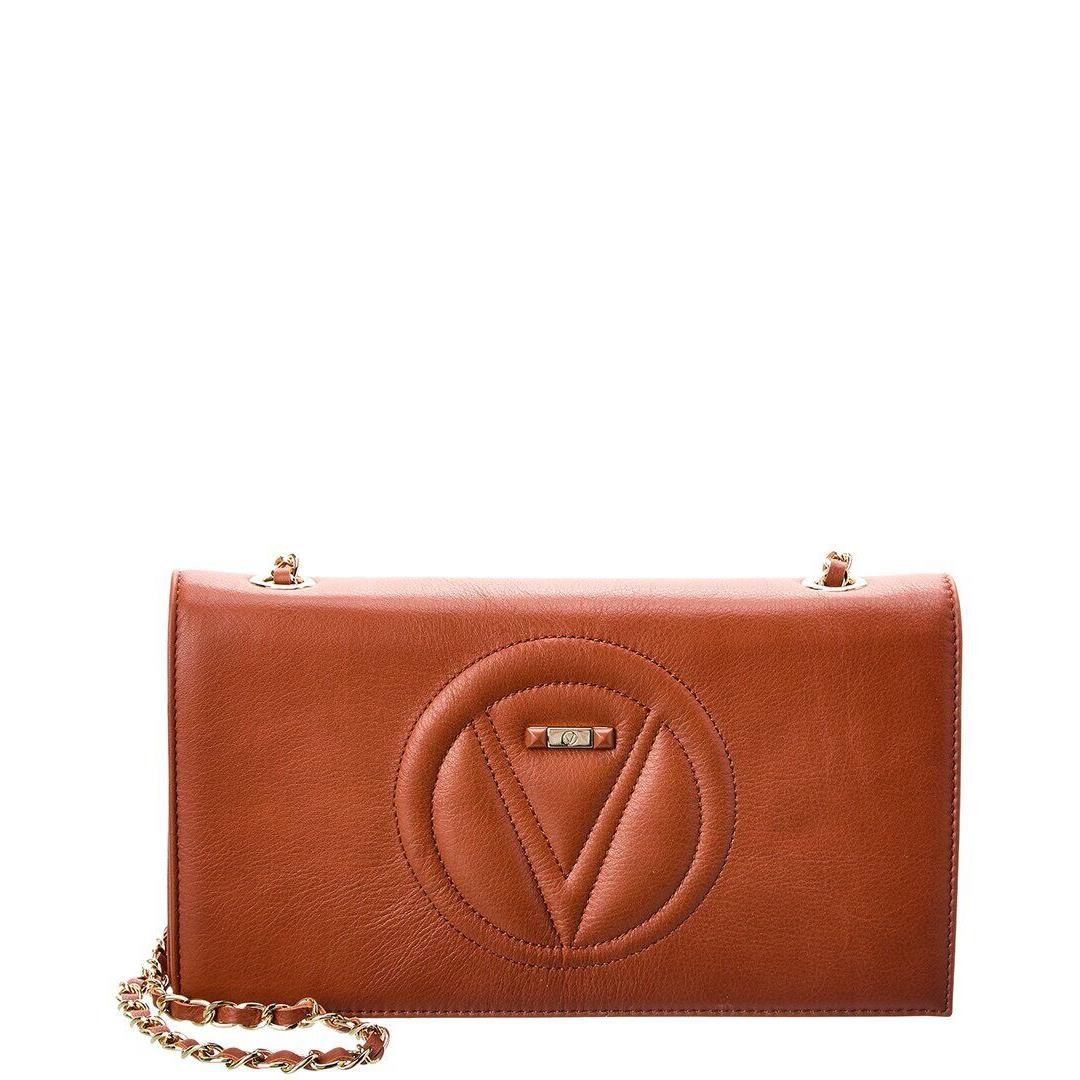 Valentino By Mario Valentino Lena Leather Shoulder Bag Women`s Brown - Exterior: Brown