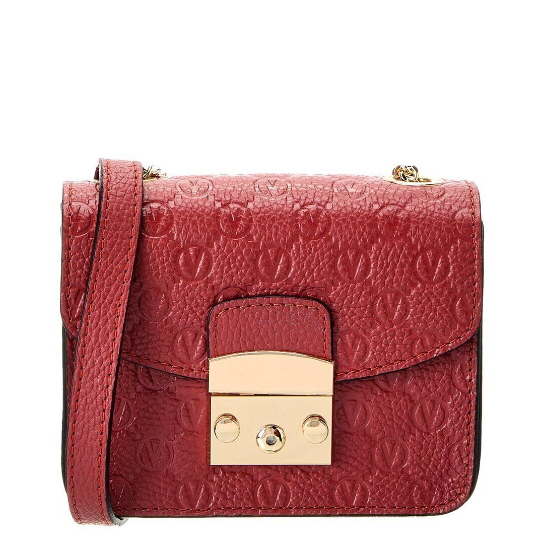 Valentino By Mario Valentino Bijou Dollaro Monogram Leather Crossbody Women`s