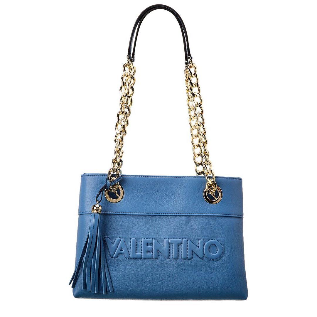 Valentino By Mario Valentino Kali Embossed Leather Shoulder Bag Women`s Blue