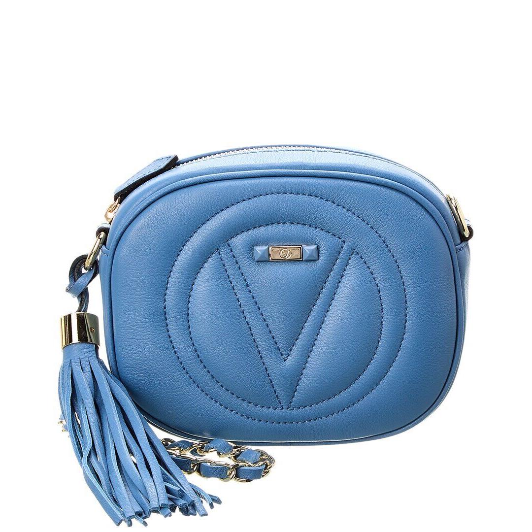 Valentino By Mario Valentino Nina Signature Leather Crossbody Women`s Blue