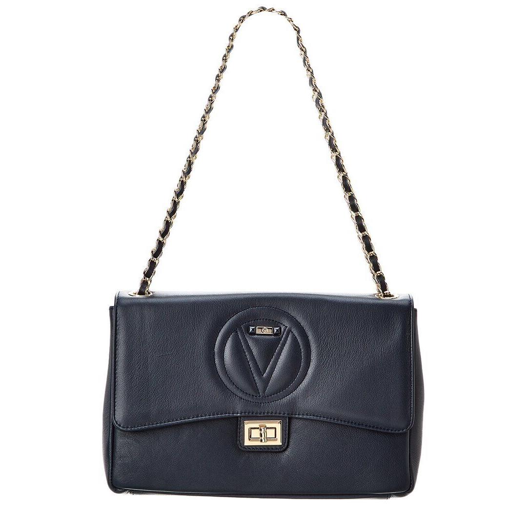 Valentino By Mario Valentino Posh Signature Leather Shoulder Bag Women`s Blue