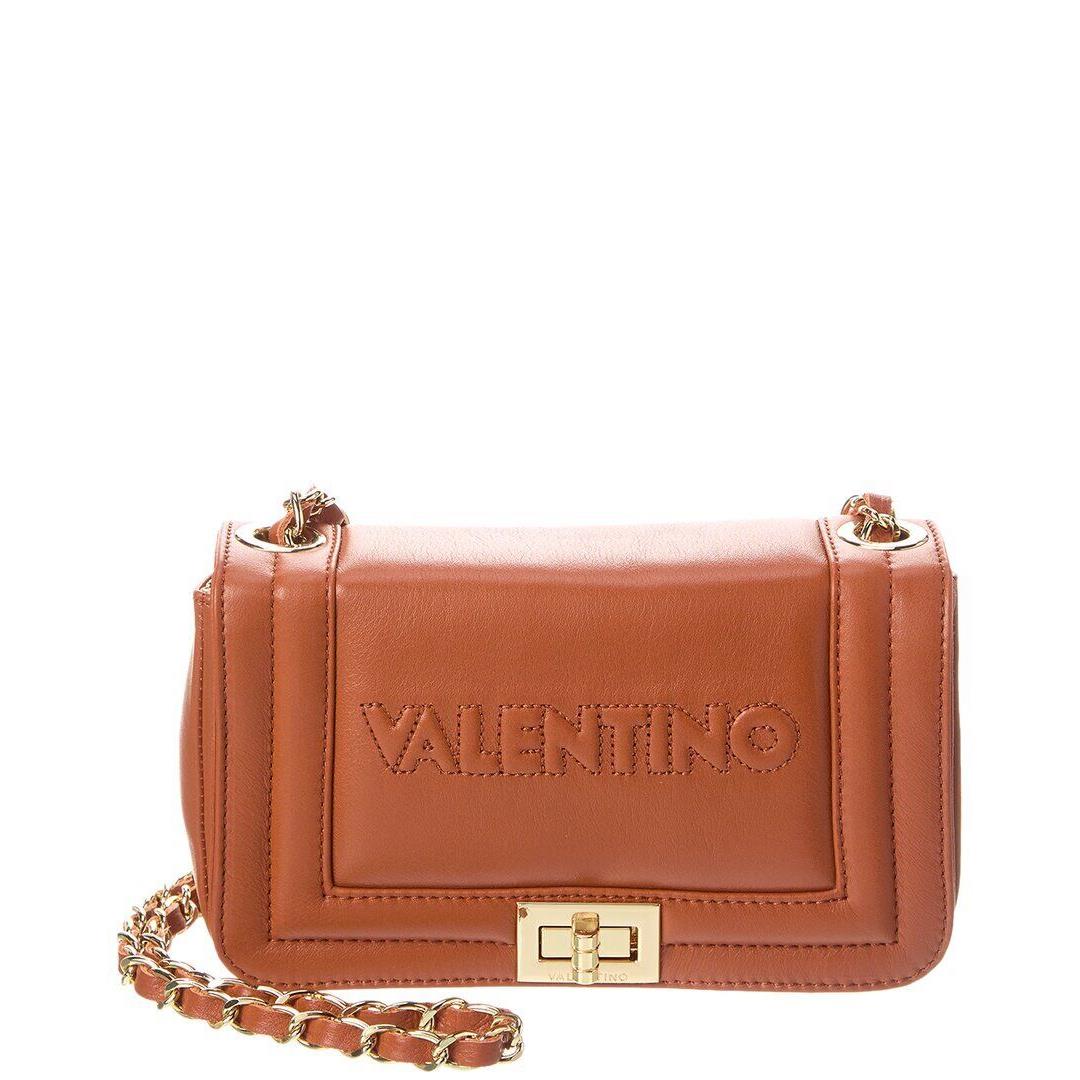 Valentino By Mario Valentino Beatriz Embossed Leather Shoulder Bag Women`s Brown