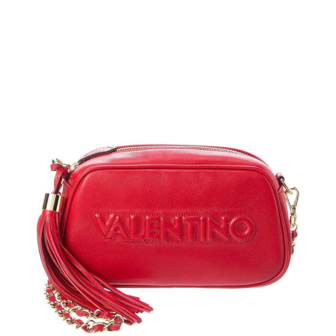 Valentino By Mario Valentino Bella Embossed Leather Crossbody Women`s Red