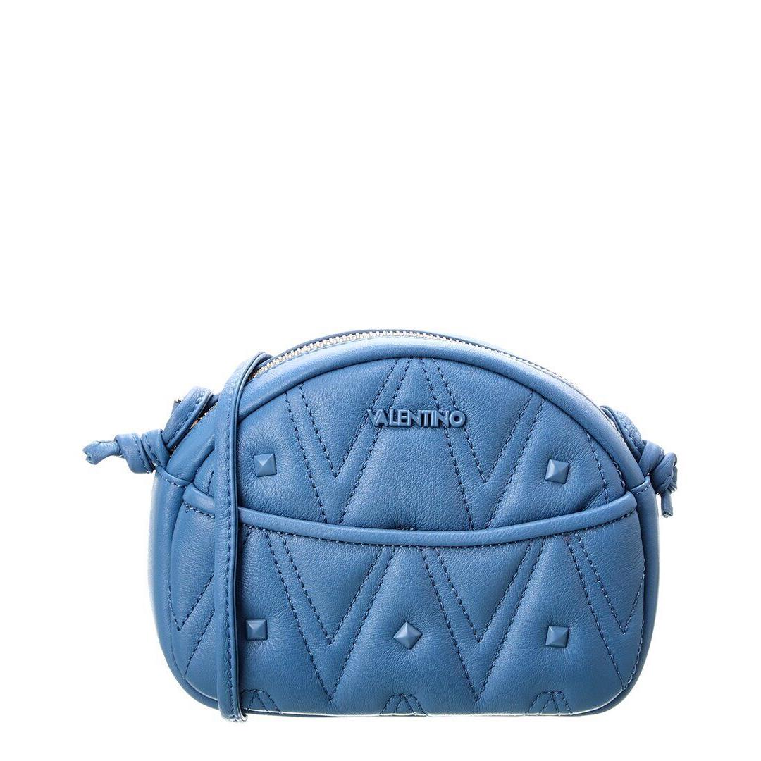 Valentino By Mario Valentino Moony Diamond Leather Crossbody Women`s Blue