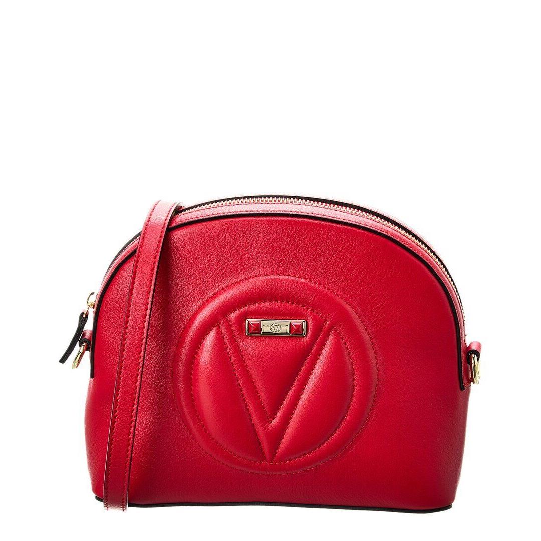 Valentino By Mario Valentino Diana Signature Leather Crossbody Women`s Red - Exterior: Red