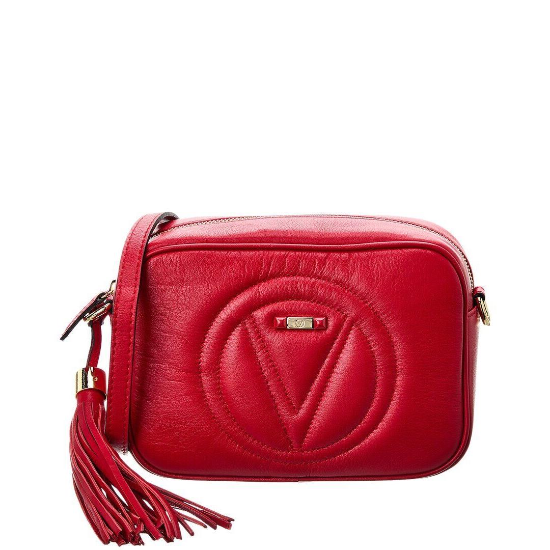 Valentino By Mario Valentino Mia Signature Leather Crossbody Women`s Red