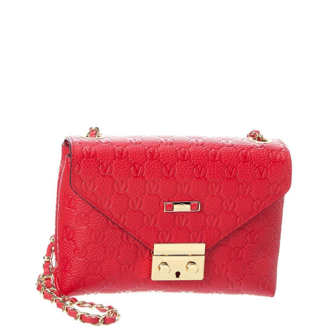 Valentino By Mario Valentino Isabelle Leather Crossbody Women`s Red