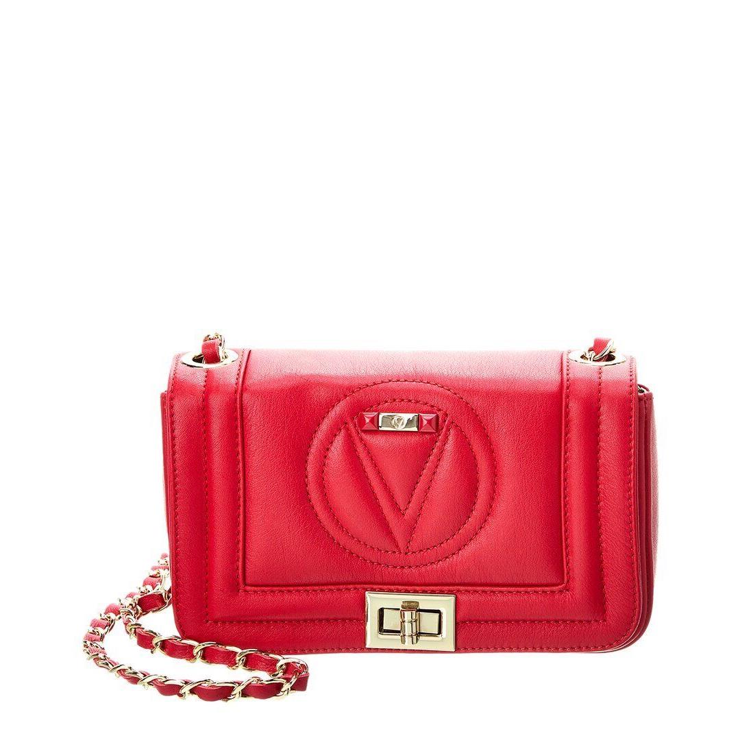 Valentino By Mario Valentino Beatriz Leather Shoulder Bag Women`s Red