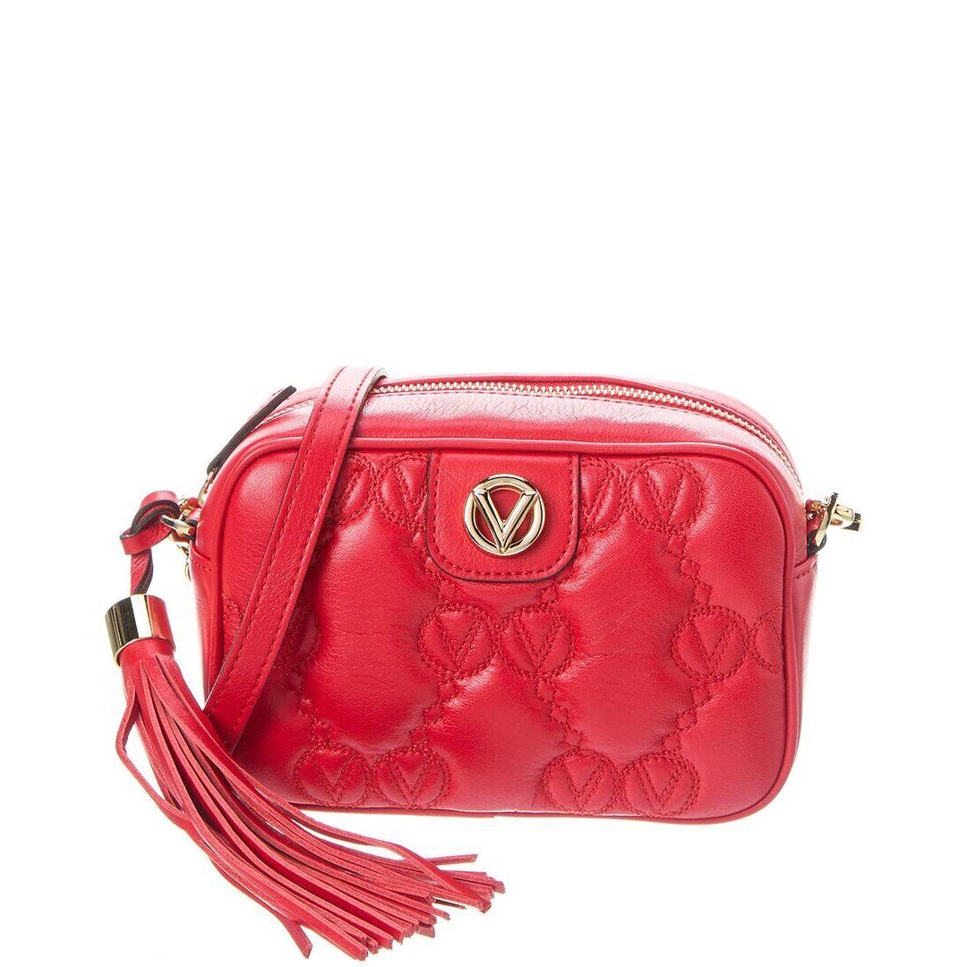 Valentino By Mario Valentino Amel Monogram Leather Crossbody Women`s Red