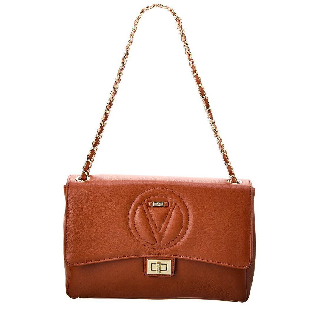 Valentino By Mario Valentino Posh Signature Leather Shoulder Bag Women`s Brown