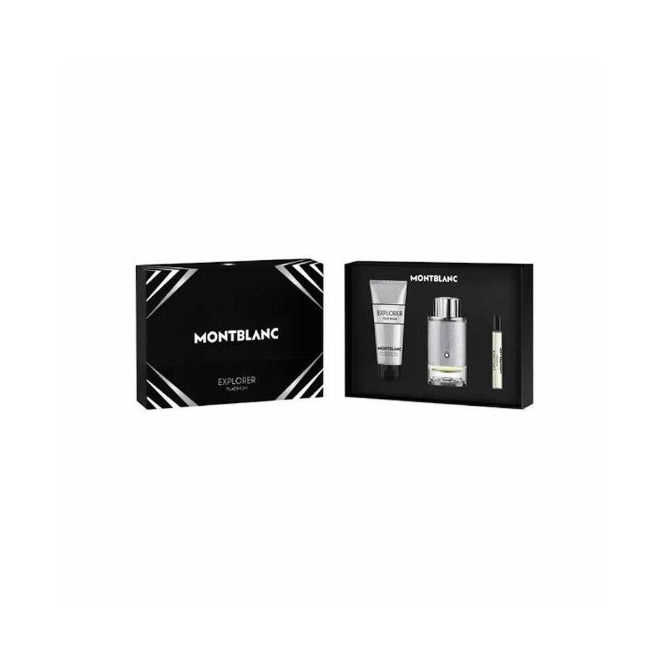 Montblanc Explorer Platinum Edp 3 Piece Gift Set For Men