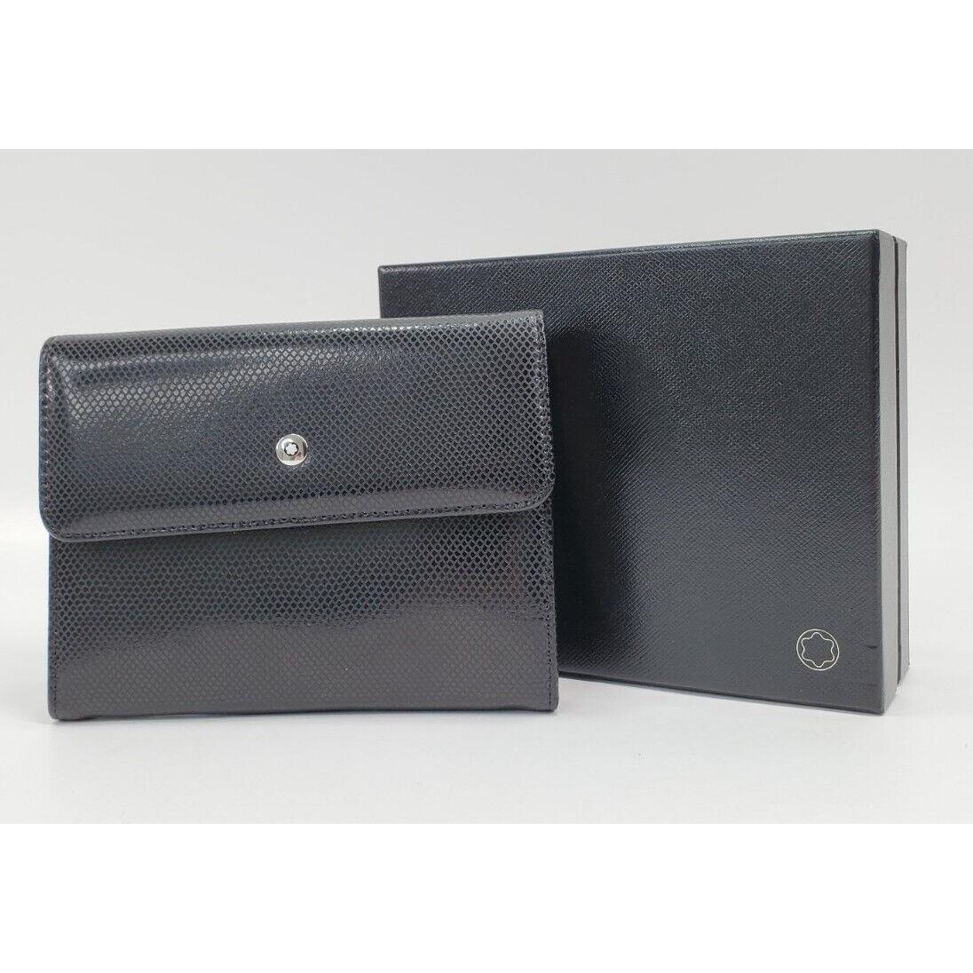 Montblanc Meisterstuck Soft Grain Black Leather Womens Bifold Wallet 101734