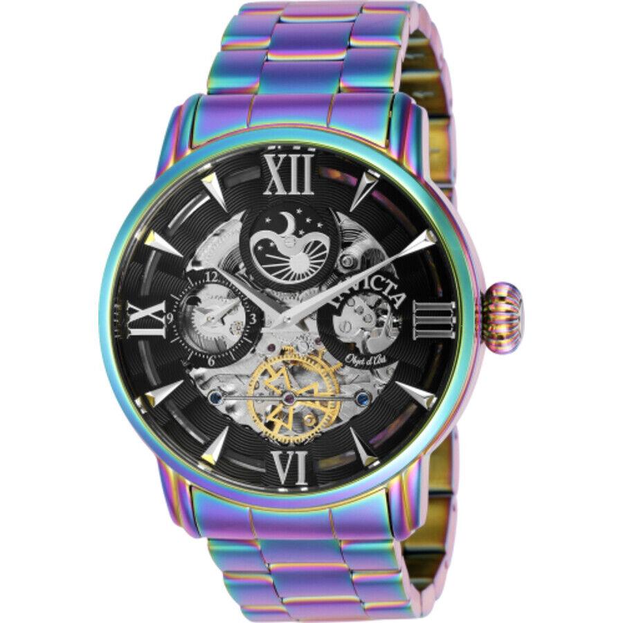 Invicta Objet D Art Automatic Day-night Black Dial Men`s Watch 40990