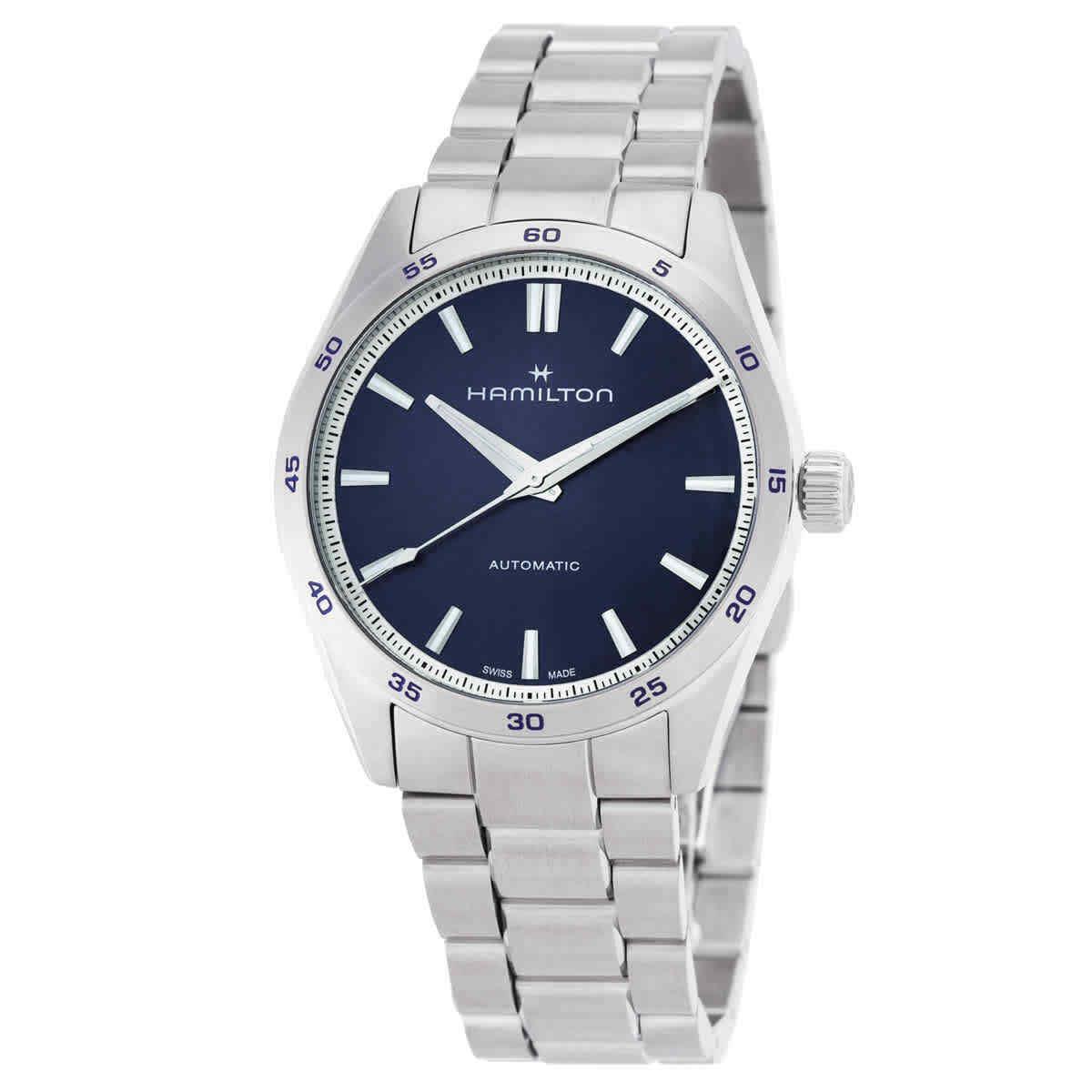 Hamilton Jazzmaster Performer Automatic Blue Dial Watch H36215140 - Dial: Blue, Band: Silver-tone, Bezel: Silver-tone