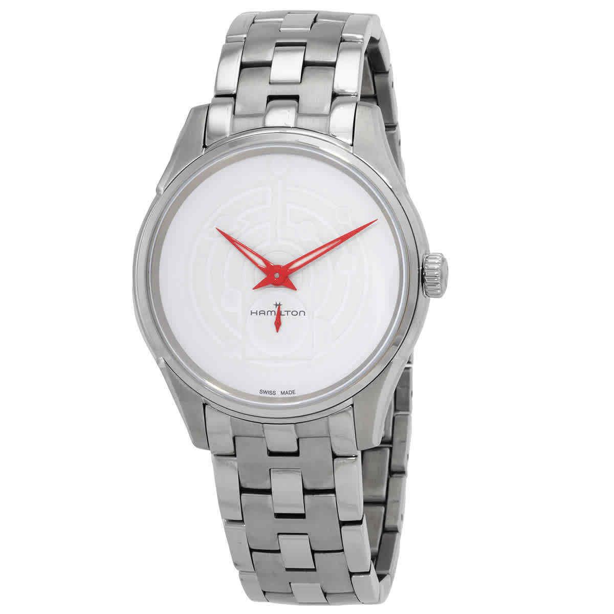 Hamilton Jazzmaster Thinline Special Edition Quartz White Dial Unisex Watch - Dial: White, Band: Silver, Bezel: Silver