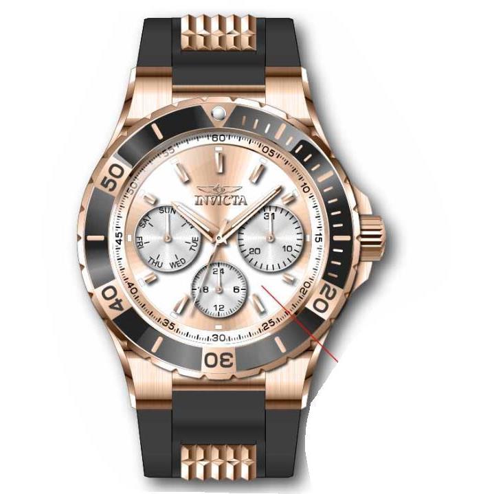 Watch Invicta 37318 Aviator Lady 38 Stainless Steel - Dial: Rose gold, Band: black, rose gold