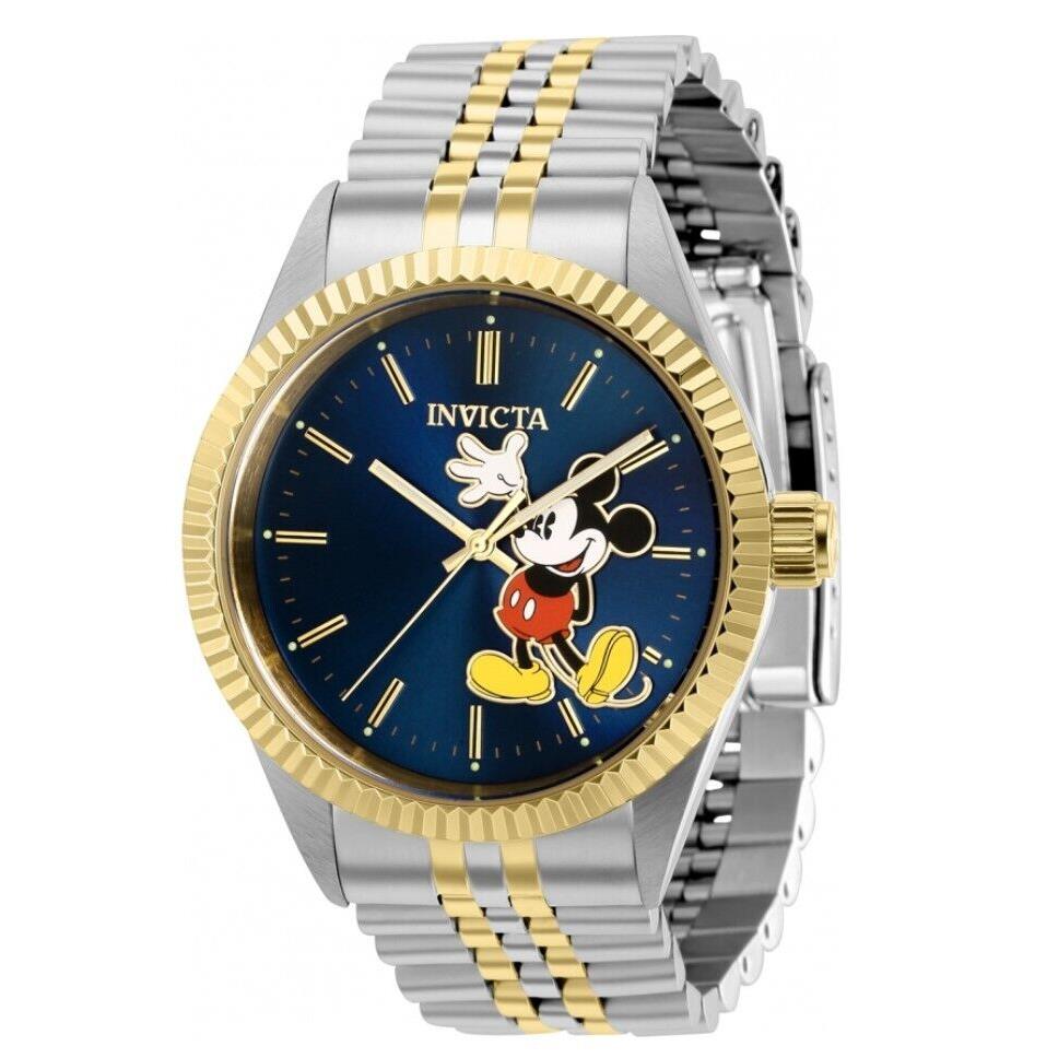 Invicta Disney Men`s 43mm Limited Ed Mickey Dial Two Tone Stainless Watch 37853