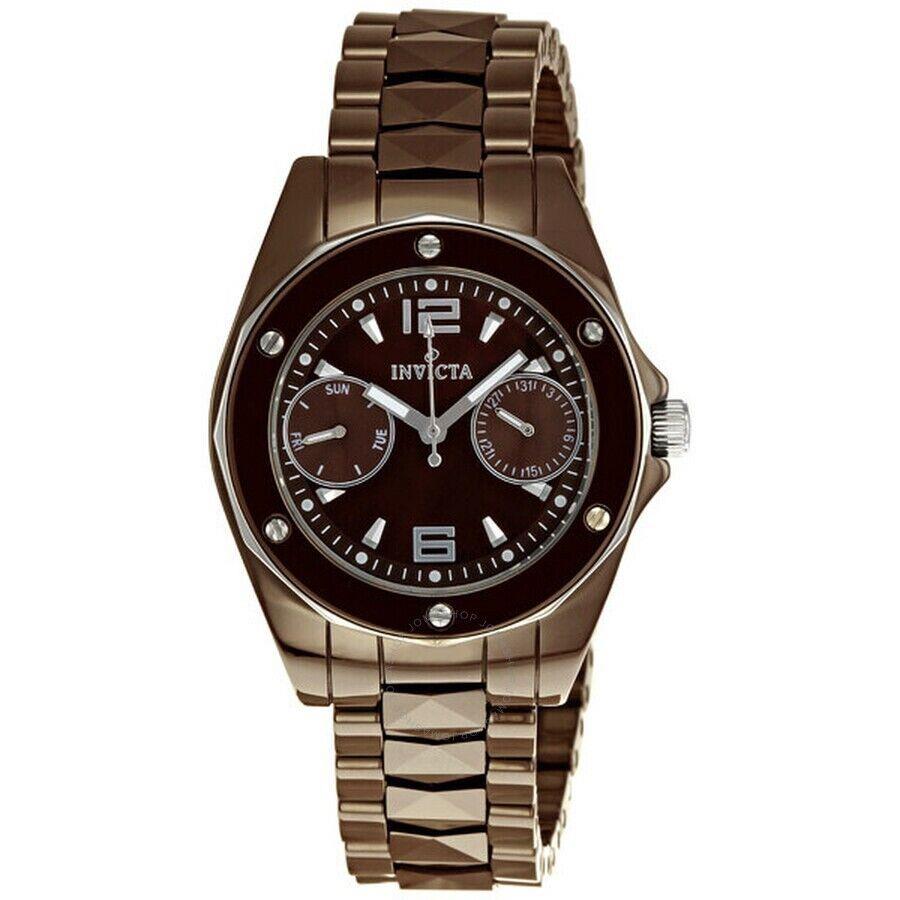 Invicta 0985 Women`s Ceramic Ocean Elite Brown Quartz Watch