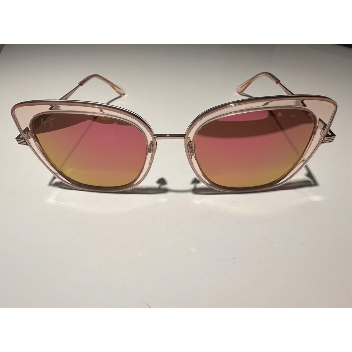 Maui Jim Violet Lake Pink Polarized Mirrored Lens with Rose Gold Metal Frame