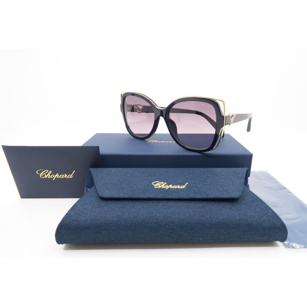 Chopard SCH316 09AG 56mm Black-gold/purple Gradient Women`s Sunglasses