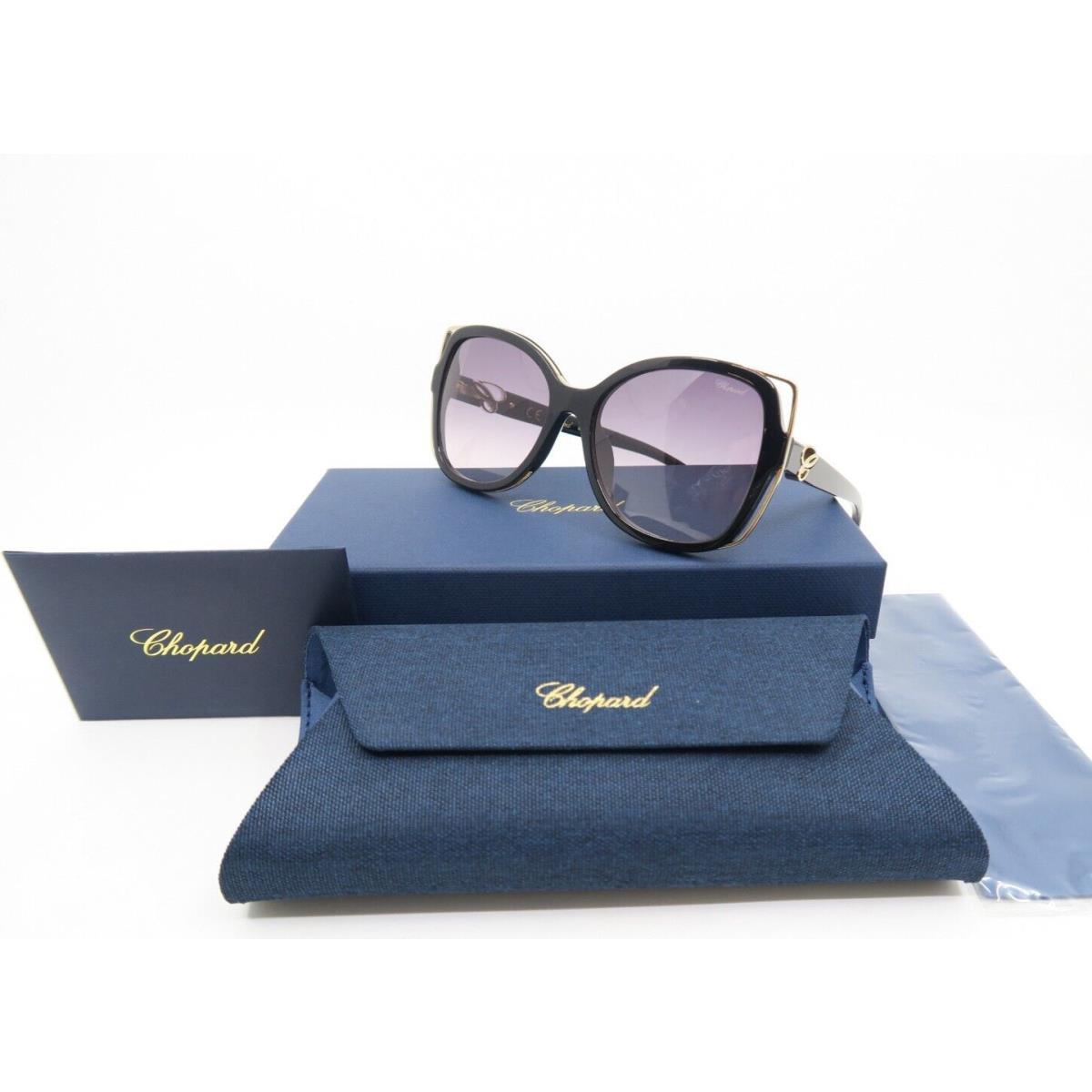 Chopard SCH316 0700 56mm Black-gold/bordeaux Gradient Women`s Sunglasses