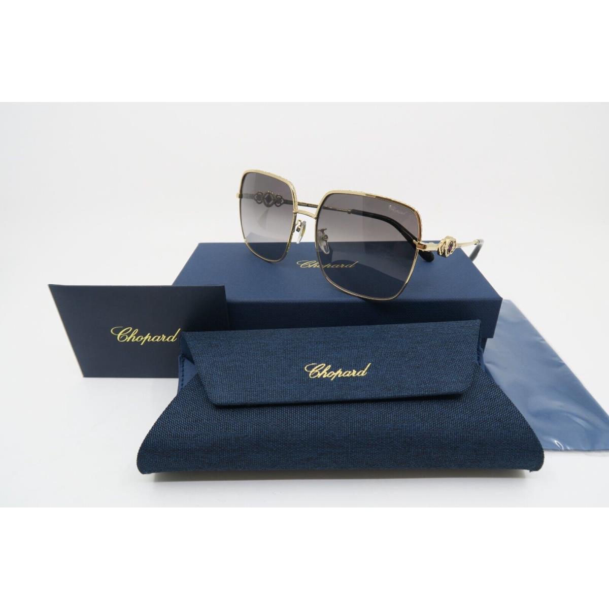 Chopard SCHD44S 0300 59mm Gold/grey Gradient Square Women`s Sunglasses