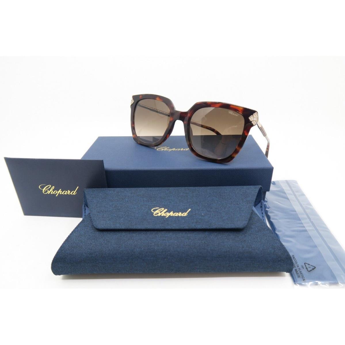 Chopard SCH336S 0714 54mm Dark Havana/brown Gradient Women`s Sunglasses