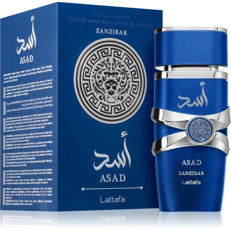 Yara and Asad by Lattafa Eau De Parfum 3.4Fl oz Best Selling Asad Zanzibar