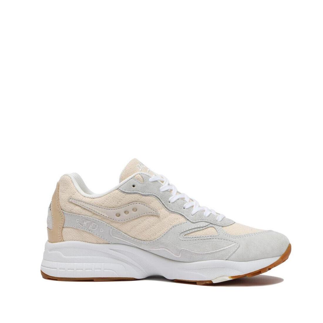 Saucony S70708-1 Men`s 3D Hurricane Grid in Undyed Ecru - Medium Width - Ivory