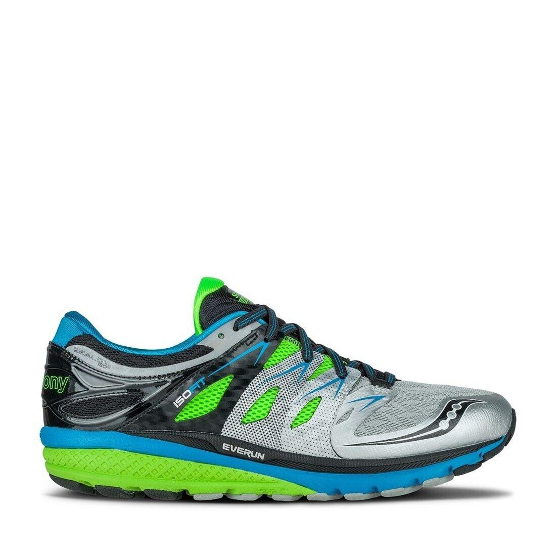 Saucony S203141 Men`s Zealot Iso 2 in Blue/slime/silver - Medium - Multicolor