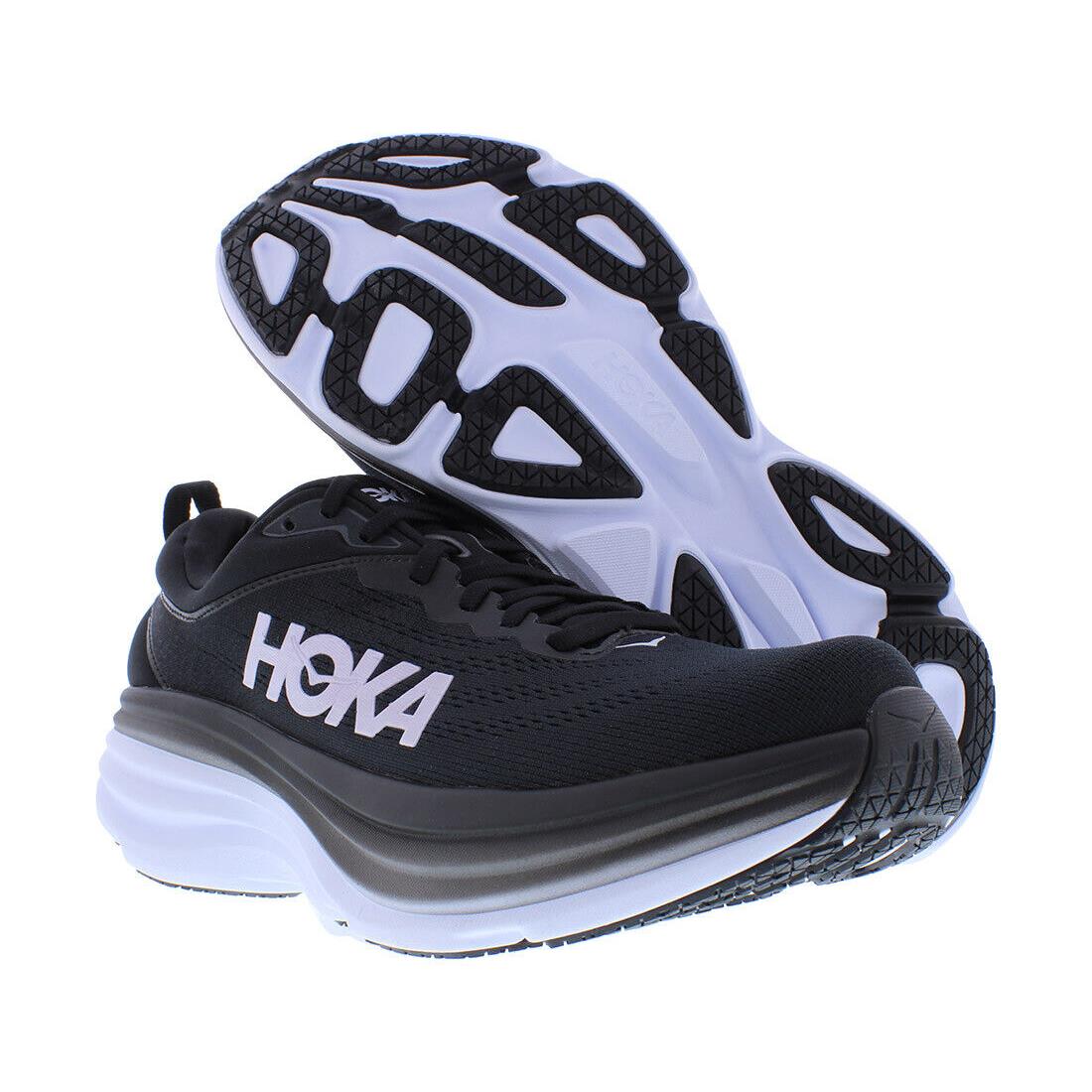 Hoka One One Bondi 8 Mens Shoes - Black/White, Main: Black