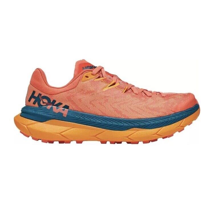 Hoka One One Tecton X Camellia Orange Blue Running Shoes Women`s Size 11B