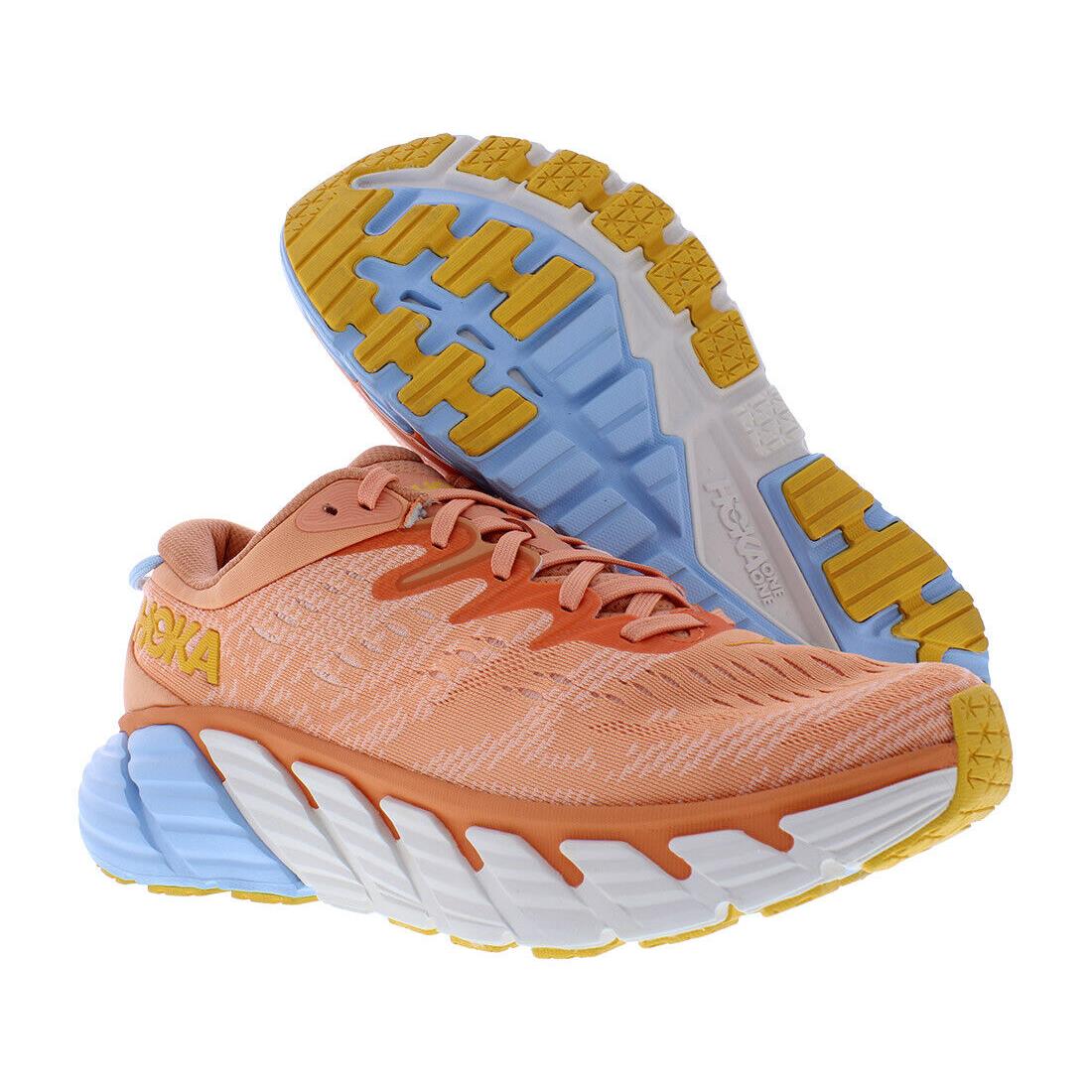 Hoka One One Gaviota 4 Womens Shoes Size 8 Color: Shell Coral/peach Parfait - Orange, Main: Orange