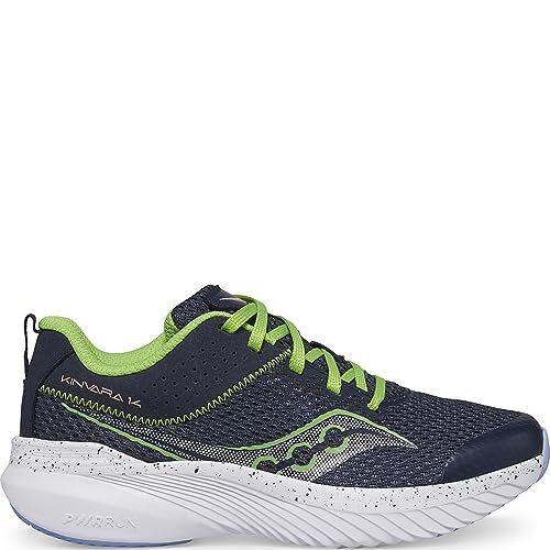 Saucony Kinvara 14 Lace to Toe Sneaker Navy/green 5 Wide US Unisex Big_kid - Navy/Green