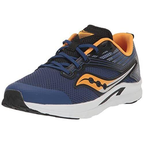 Saucony Axon Sneaker Navy/gold 10.5 Wide US Unisex Big_kid