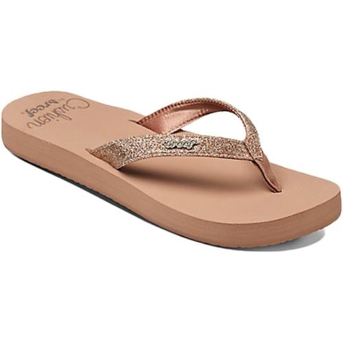 Reef Womens Sandals Star Cushion Fashion Flip Flops Almond